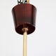 Chandelier 1970 brass gilded globes smoked glass italian
