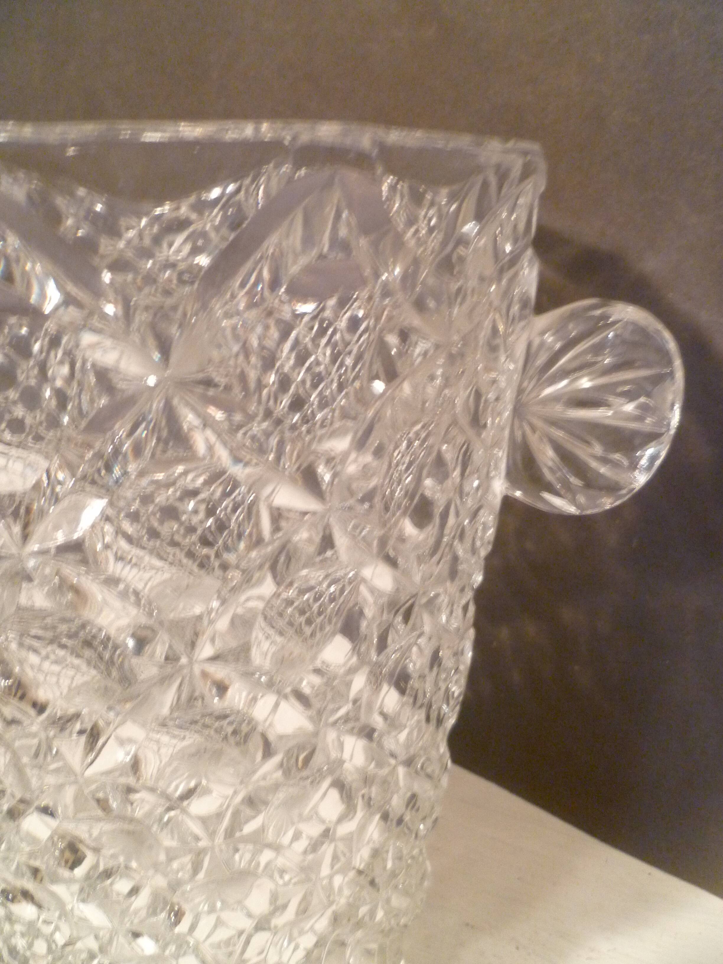 Fan-sized crystal champagne bucket