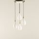 Italian vintage chandelier in opaline glass,  mid century modern 1970s