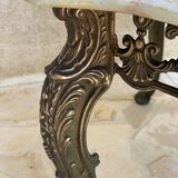 Table basse laiton et marbre