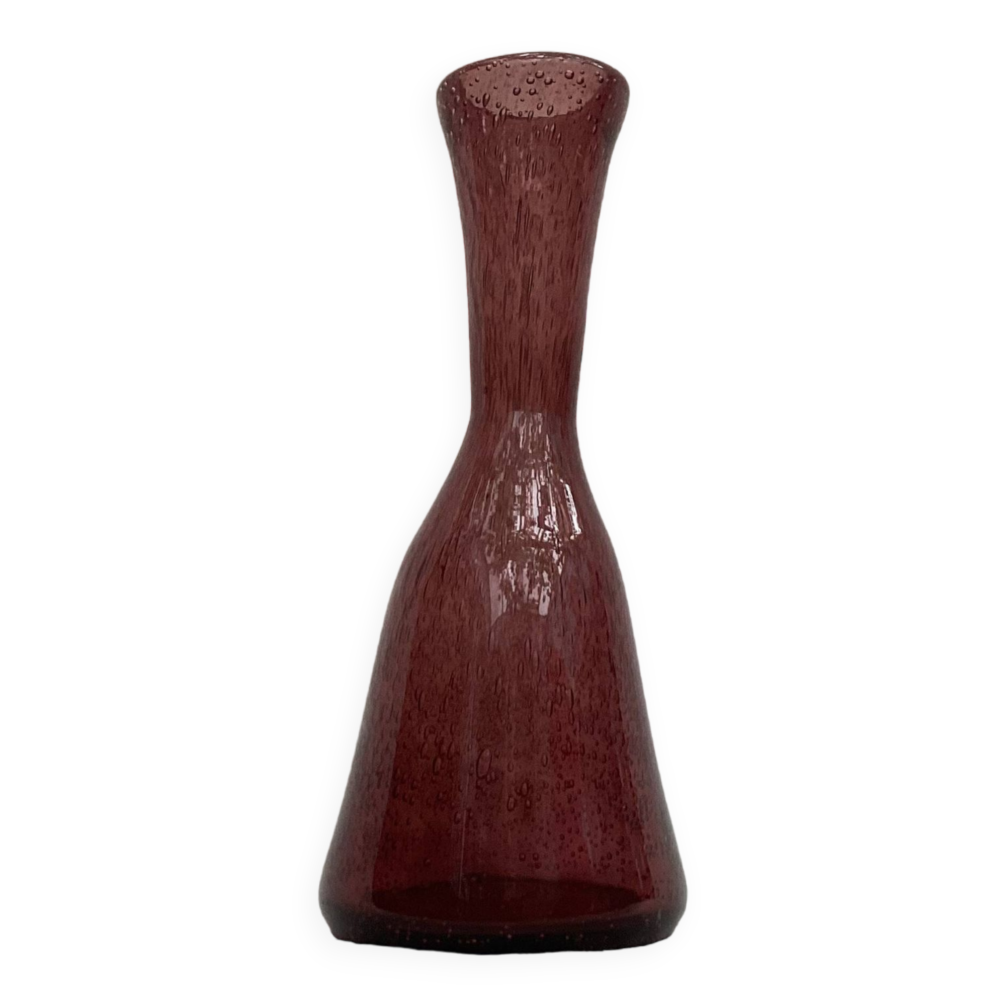 Mouth-blown glass vase Dimension: height -28 cm- diameter low-11cm-