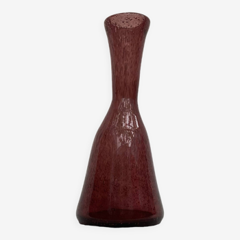 Vase en verre soufflé à la bouche dimension : hauteur -28 cm- diamètre bas-11cm-