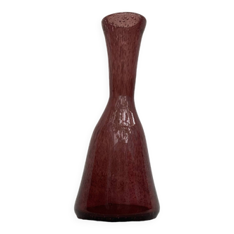 Vase en verre soufflé à la bouche dimension : hauteur -28 cm- diamètre bas-11cm-