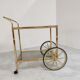 Brass faux bamboo drinks  trolley, 1970s