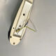 Pair bobbin sconces in sandblasted glass and chromed metal