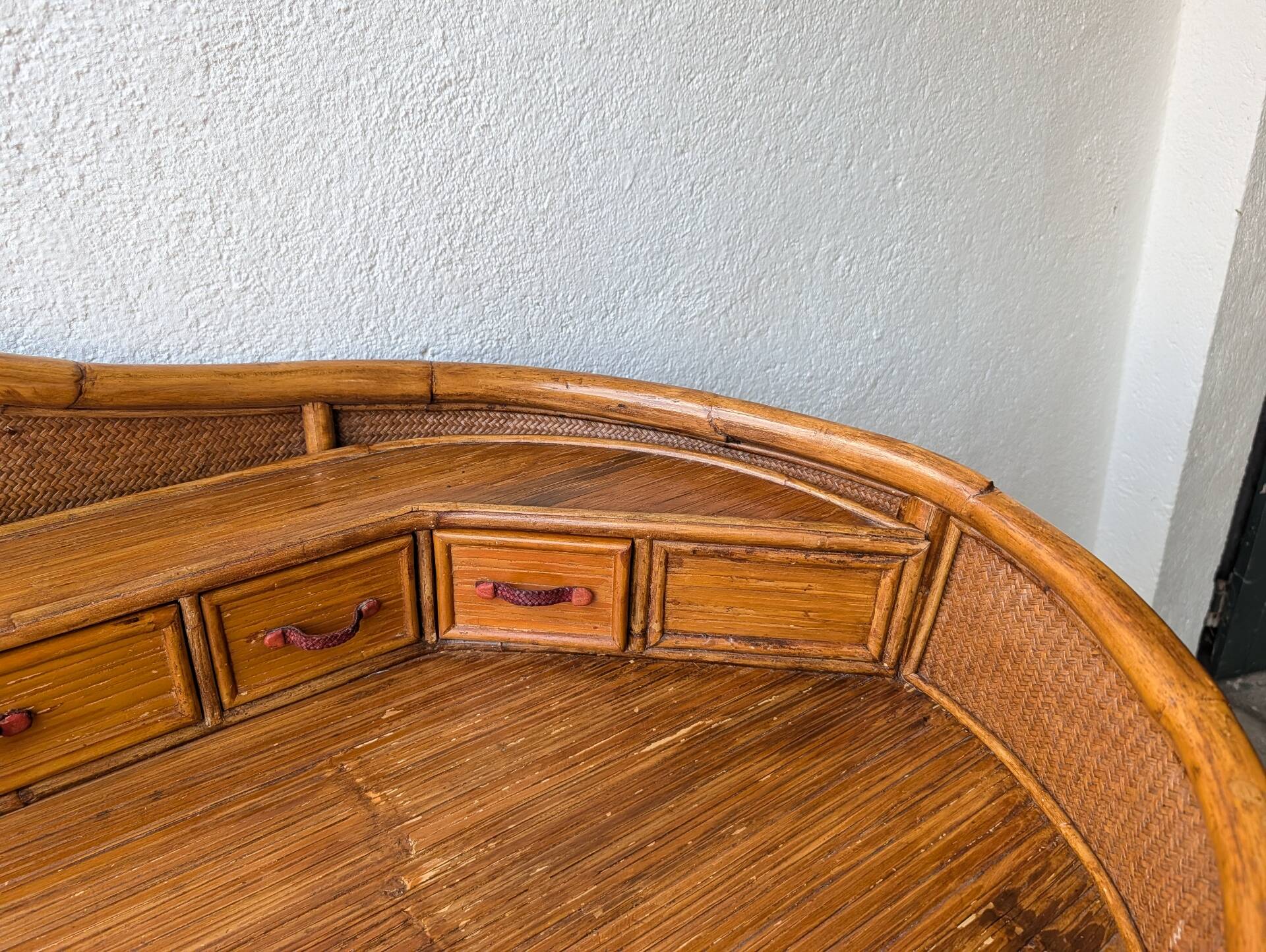 Kalma rattan secretary desk – Ramón Castellano, 1970s