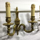 Paire d’appliques bronze 2 lumières