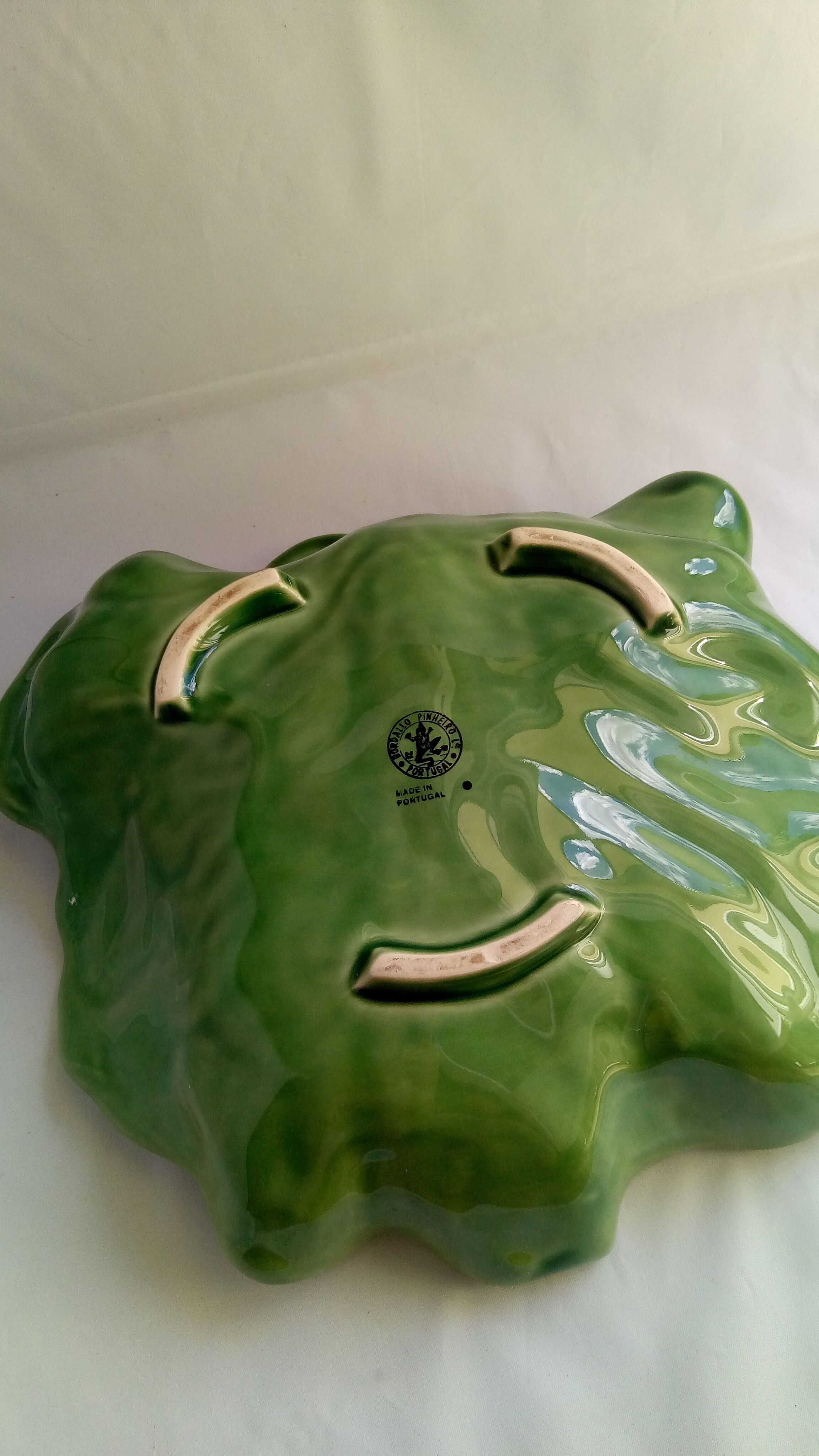 Saladier cabbage leaf in green dabbling