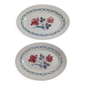 Oval plates Sarreguemines Digoin Cannes set of 2