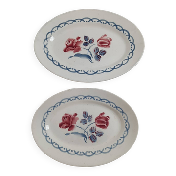 Plats ovales Sarreguemines Digoin Cannes lot de 2