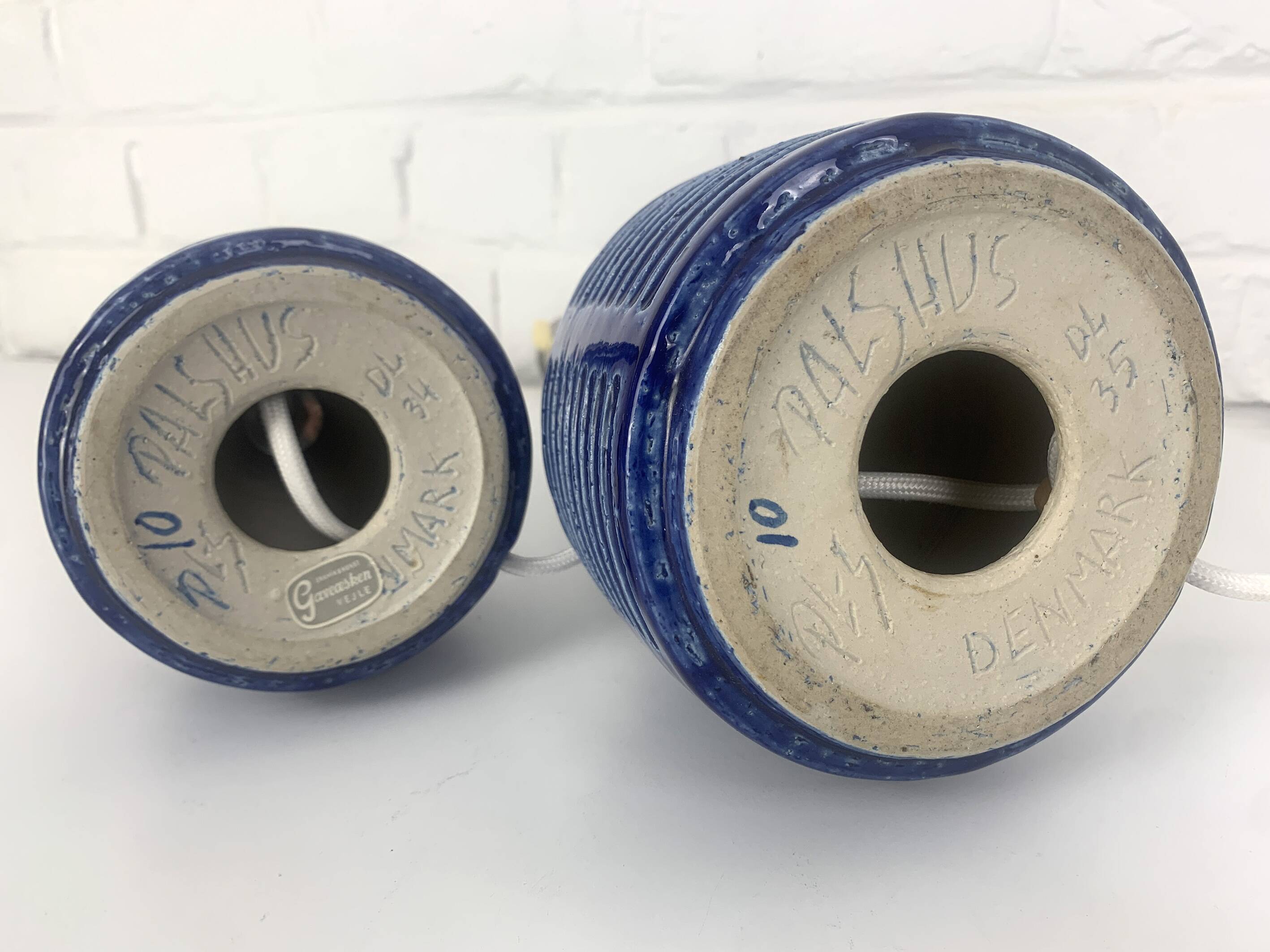 Pair of ceramic table lamps, Palshus, Per Linnemann-Schmidt