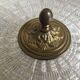 Glass and brass ceiling light