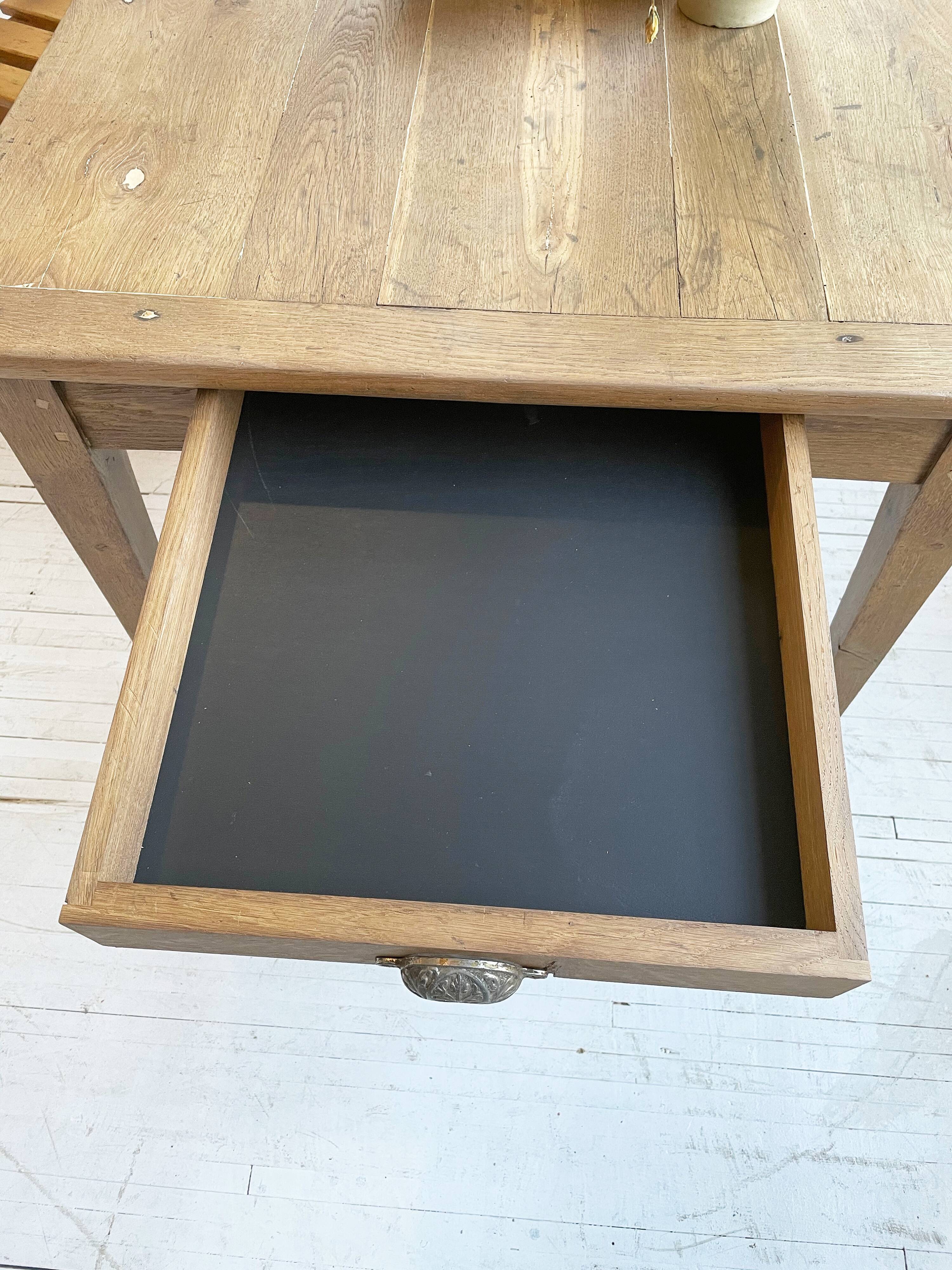 2m oak farm table