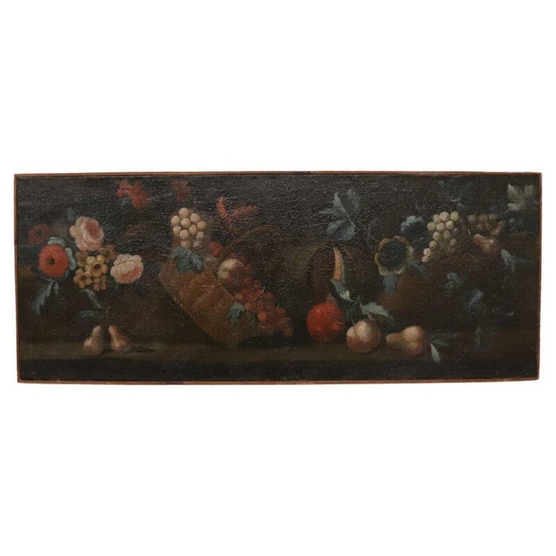 Oil painting on canvas, still life, Italy 18th century
