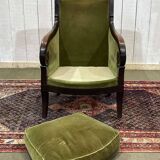 19th-century bergère in mahogany