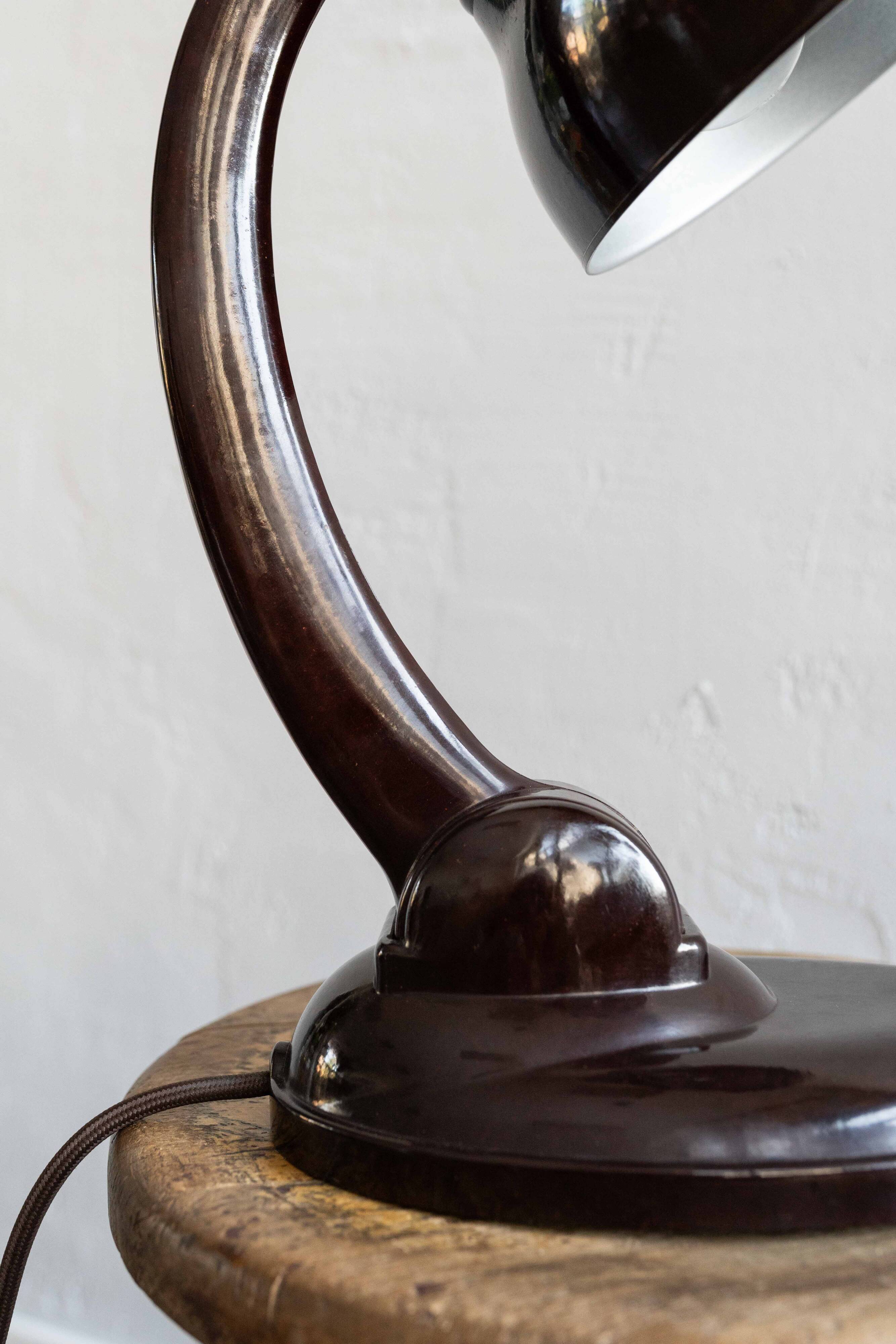 Art Deco Bakelite Desk Lamp Futurit 202 By Eric Kirkham Cole for Gummon Bratislava, Slovakia, 1930s