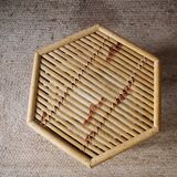 Octagonal bamboo table