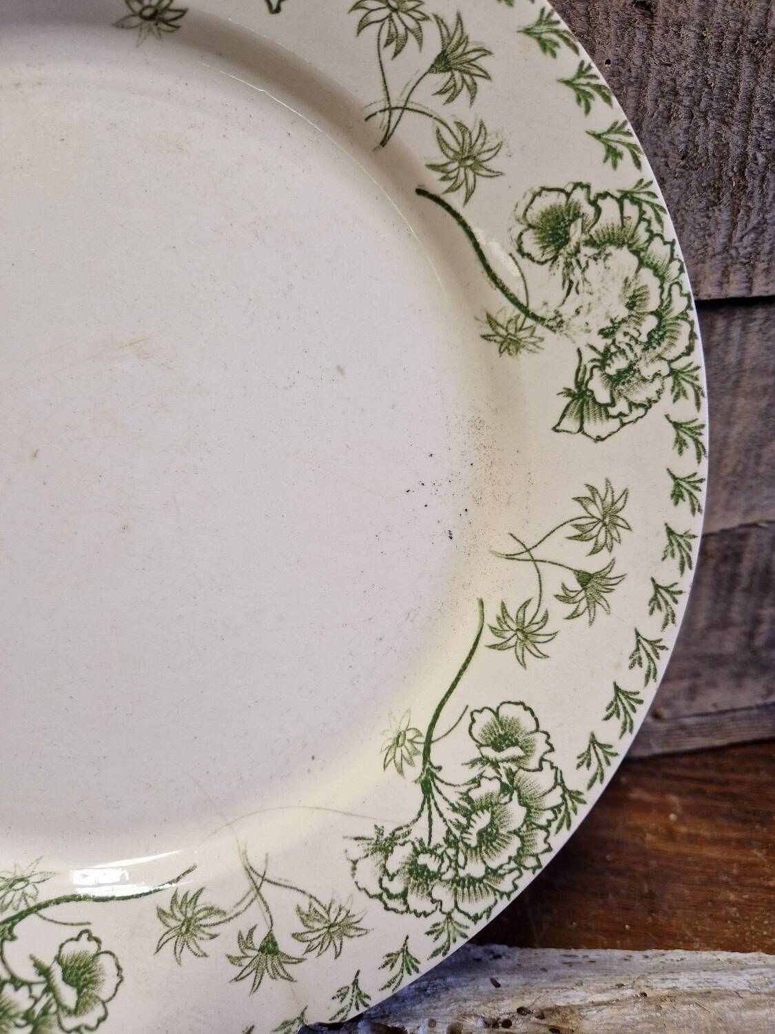 Old flat plate Sarreguemines