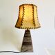 Lampe terre scarifiée, câble 2 M tissu, abat-jour