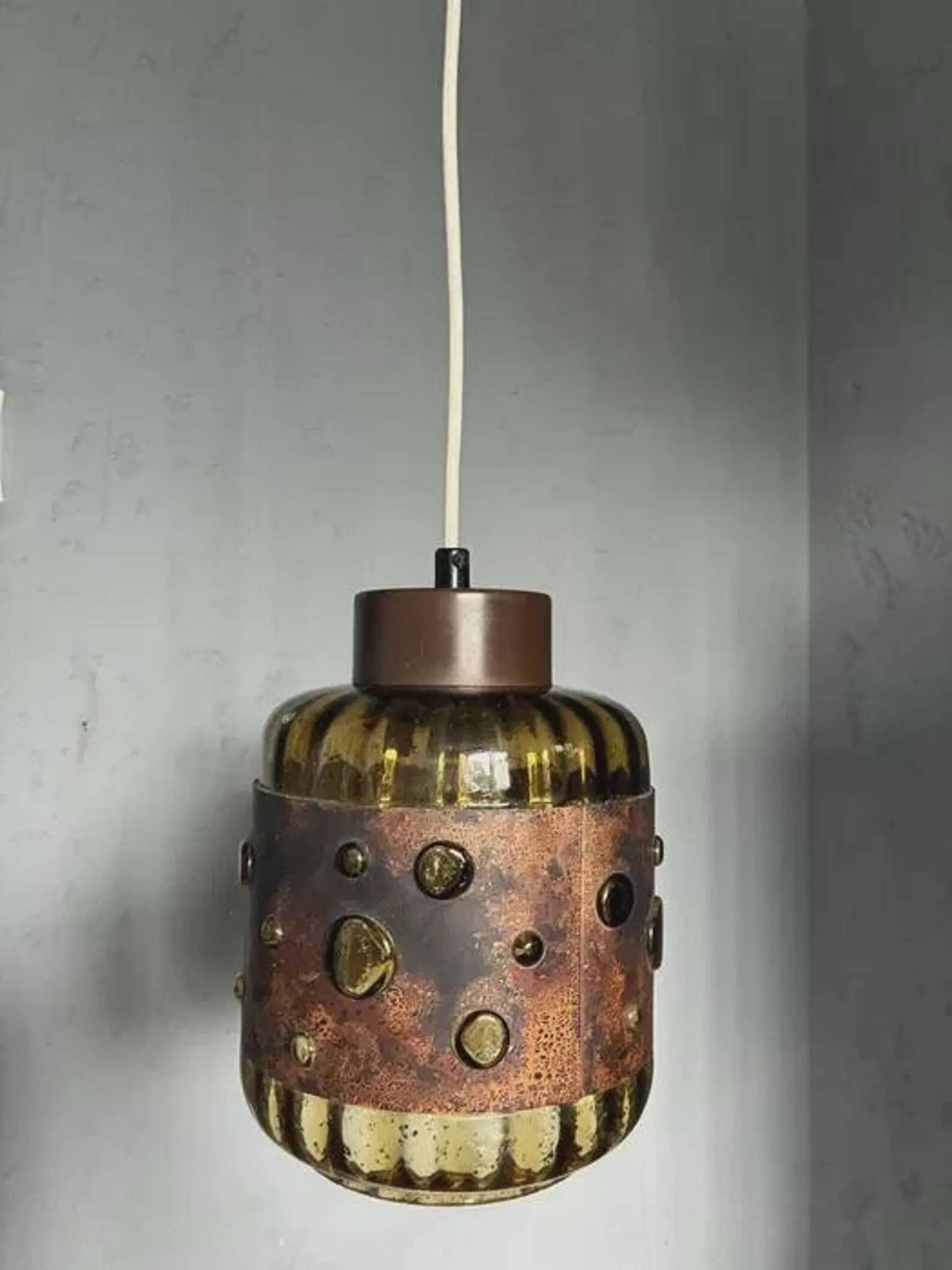 Nanny Still for Raak Amsterdam brutalistic vintage lamp from 1960s