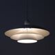 White Danish modern design multilayer pendant lamp / 1970s