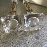 Paire de vases soliflore en verre
