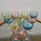 Série de 10 verres à pieds vintage 