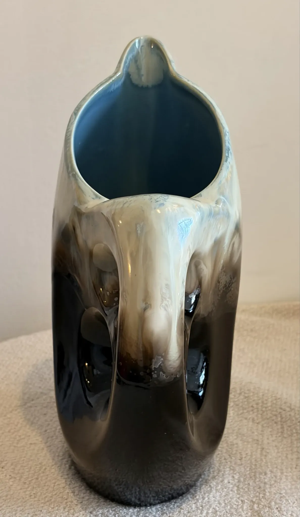 Mid-Century Modern "Forme Libre" Ceramic Pitcher Vase — 1960s