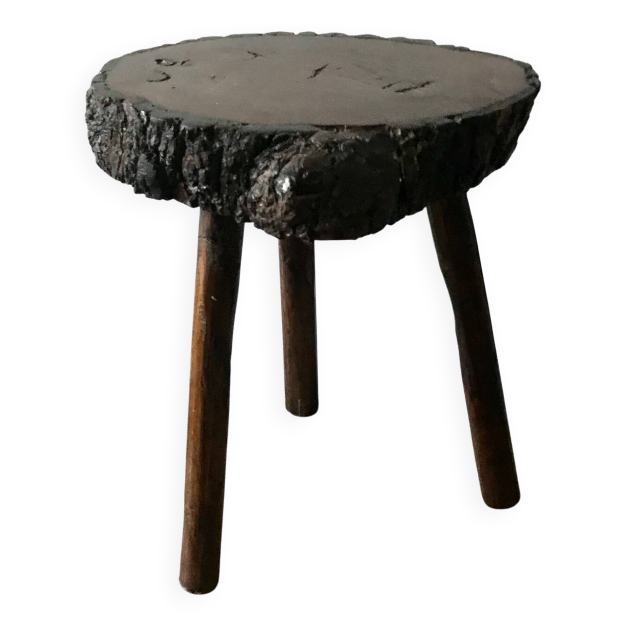 Raw art wood stool