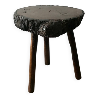 Raw art wood stool