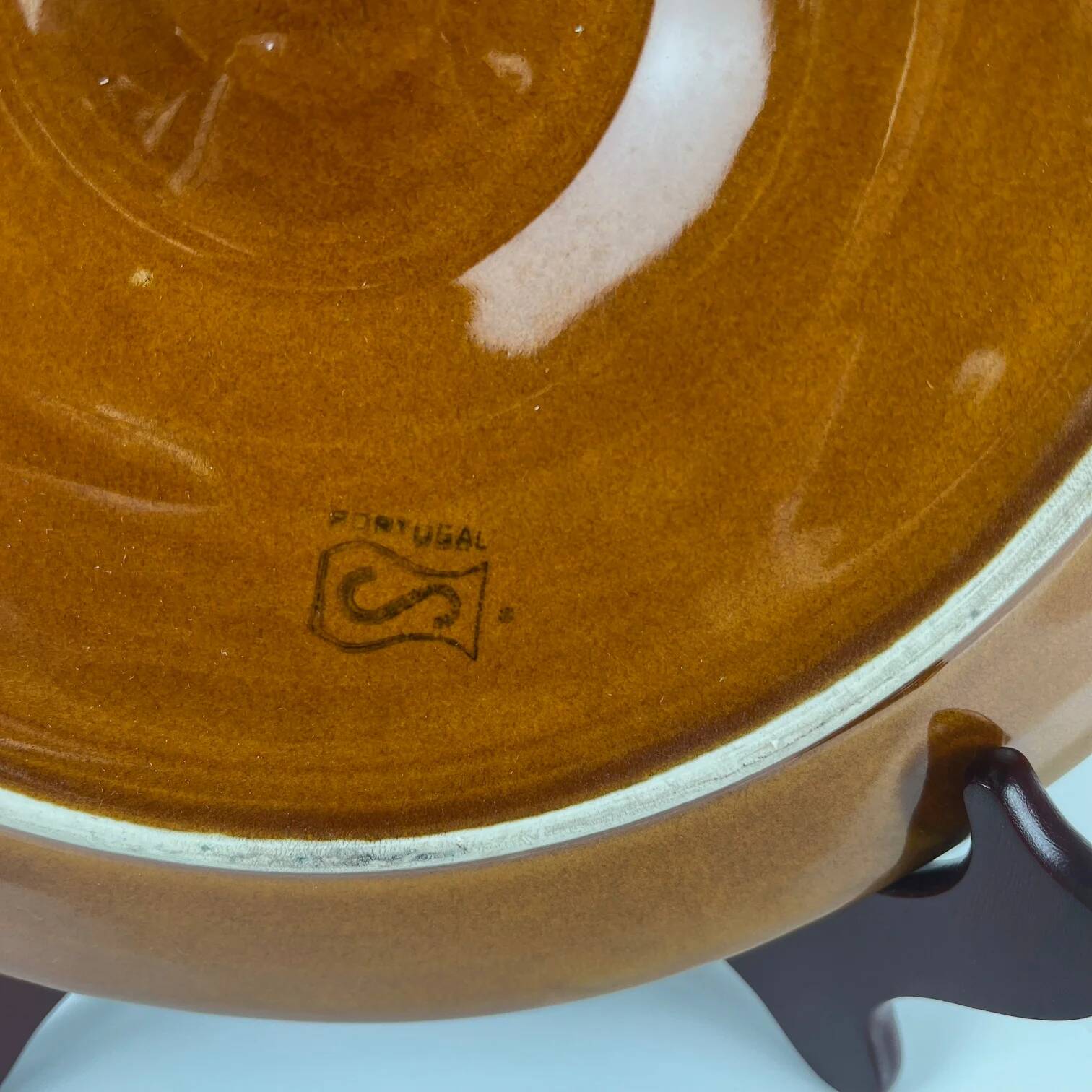 Set of 6 oyster plates in barbotine style by Secla, Portugal