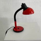 Red aluminum desk lamp from the 70s