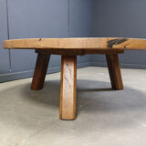 Brutalist tripod coffee table, 1960s