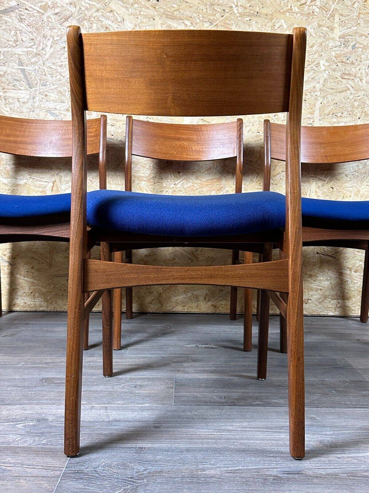 4x 60s 70s Teak Chair Dining Chair Danish Modern Design Denmark