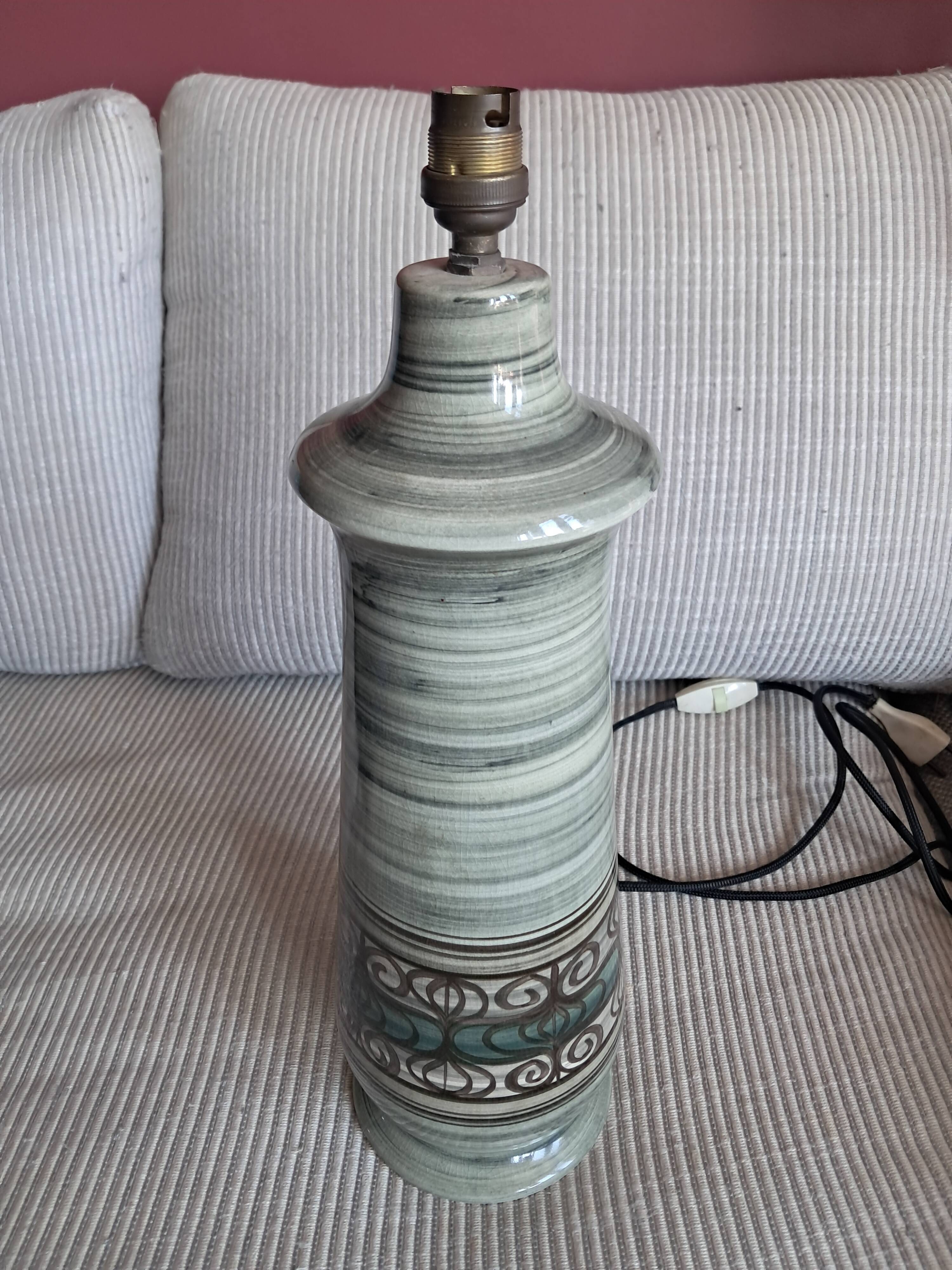 Large vintage ceramic lamp from Jersey