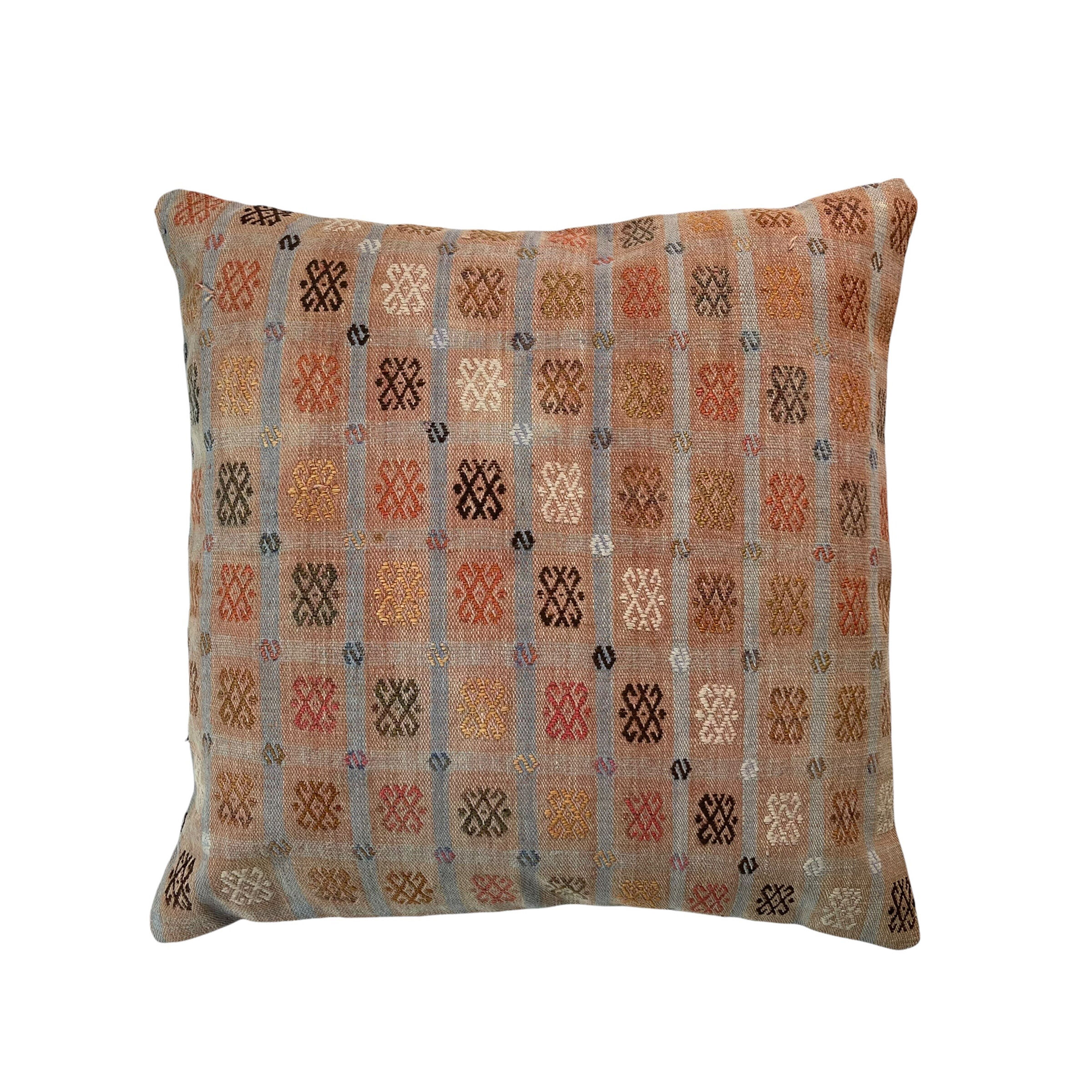 Vintage Turkish KIlim Cushion Cover, 60x60 cm