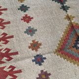 Kilim carpet in burlap and cotton - 120cm x 180cm