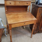 Stepped walnut desk