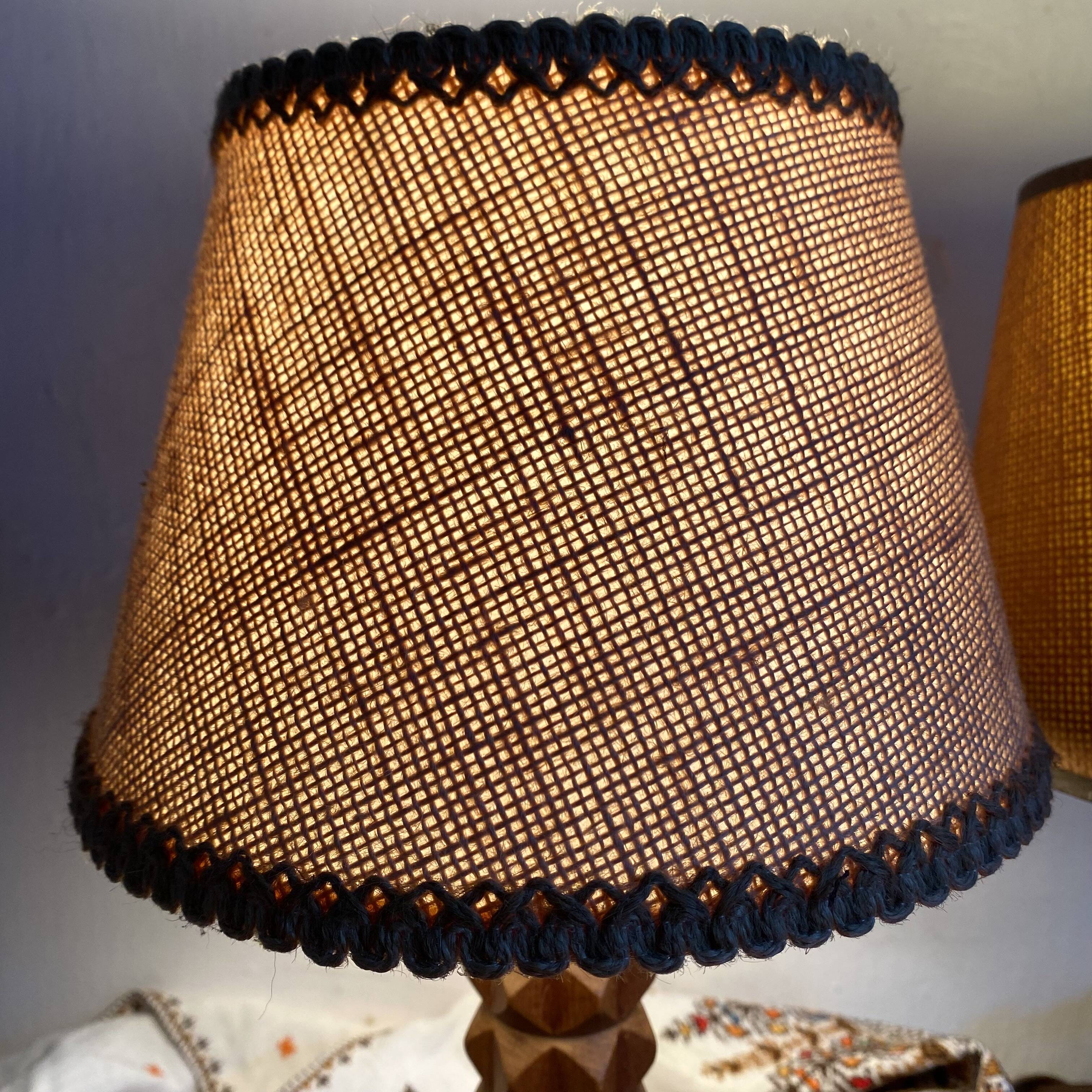 Charles Dudouyt style wooden lamp