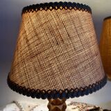 Charles Dudouyt style wooden lamp