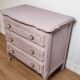 commode relookée vieux rose
