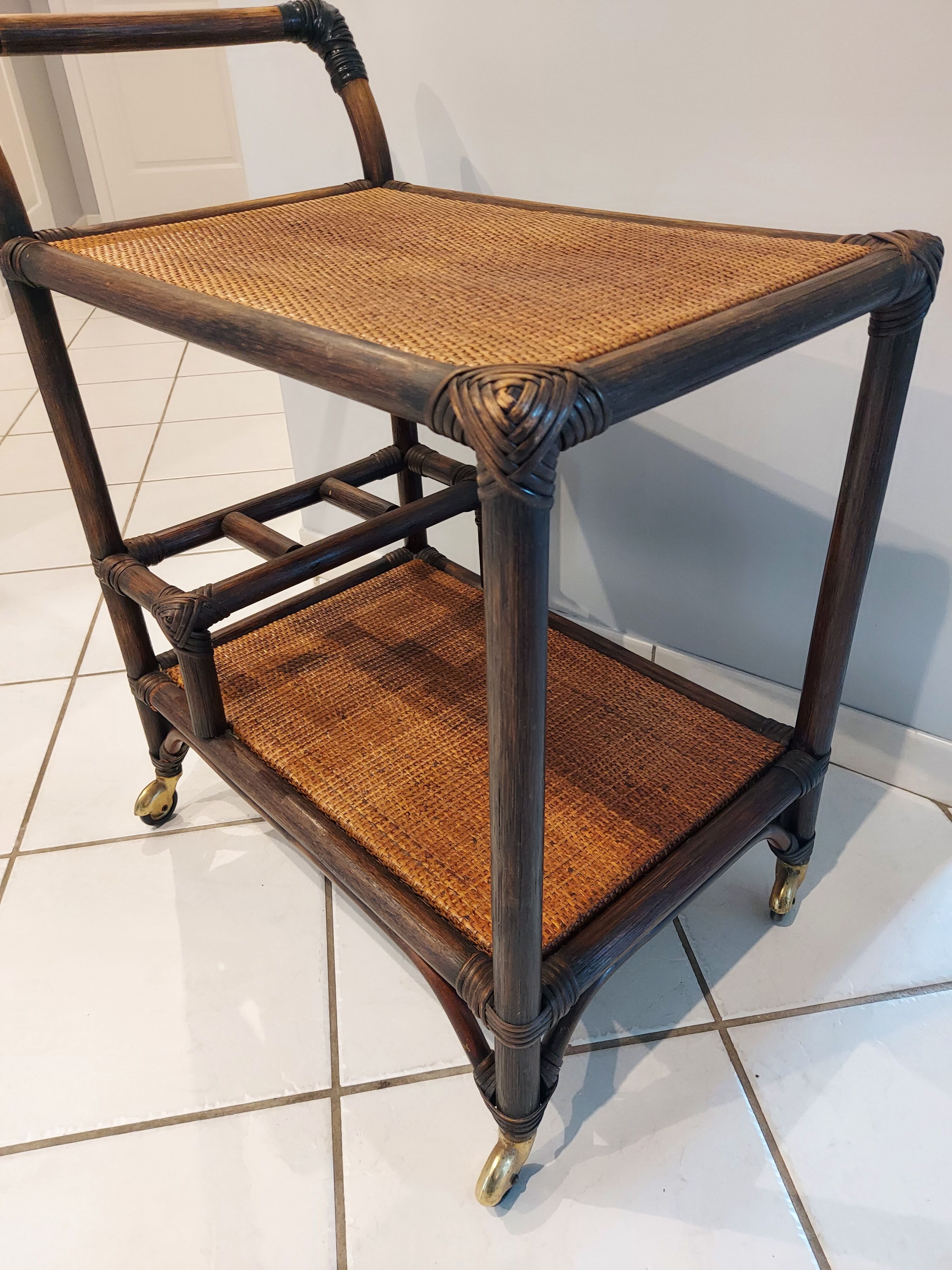 Dessert Bar Bamboo and rattan vintage 1970s