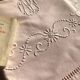 Old linen and cotton sheet dyed in baby pink