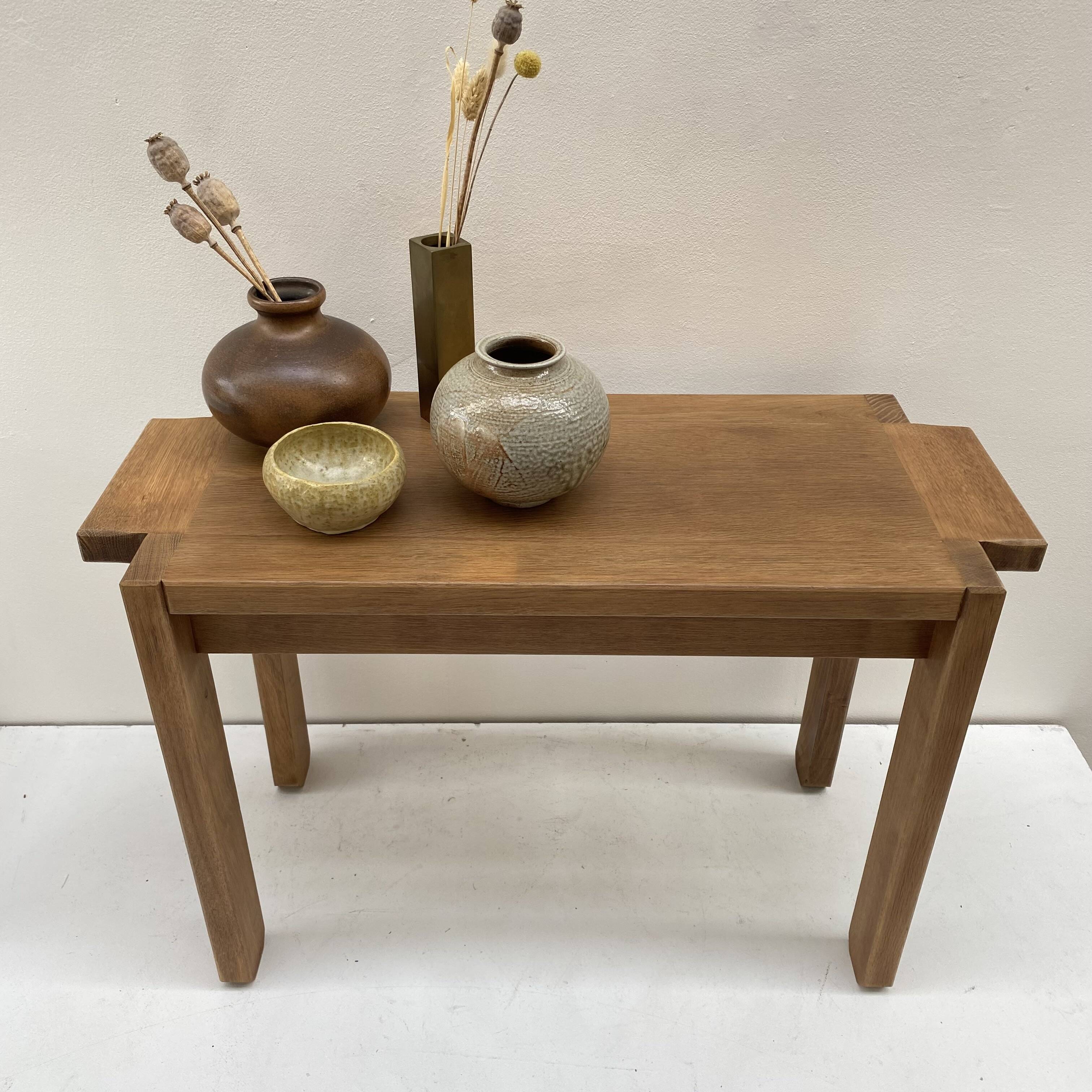 Petit banc en chêne de style art déco