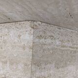 XL dining table in travertine, Italy circa 1970