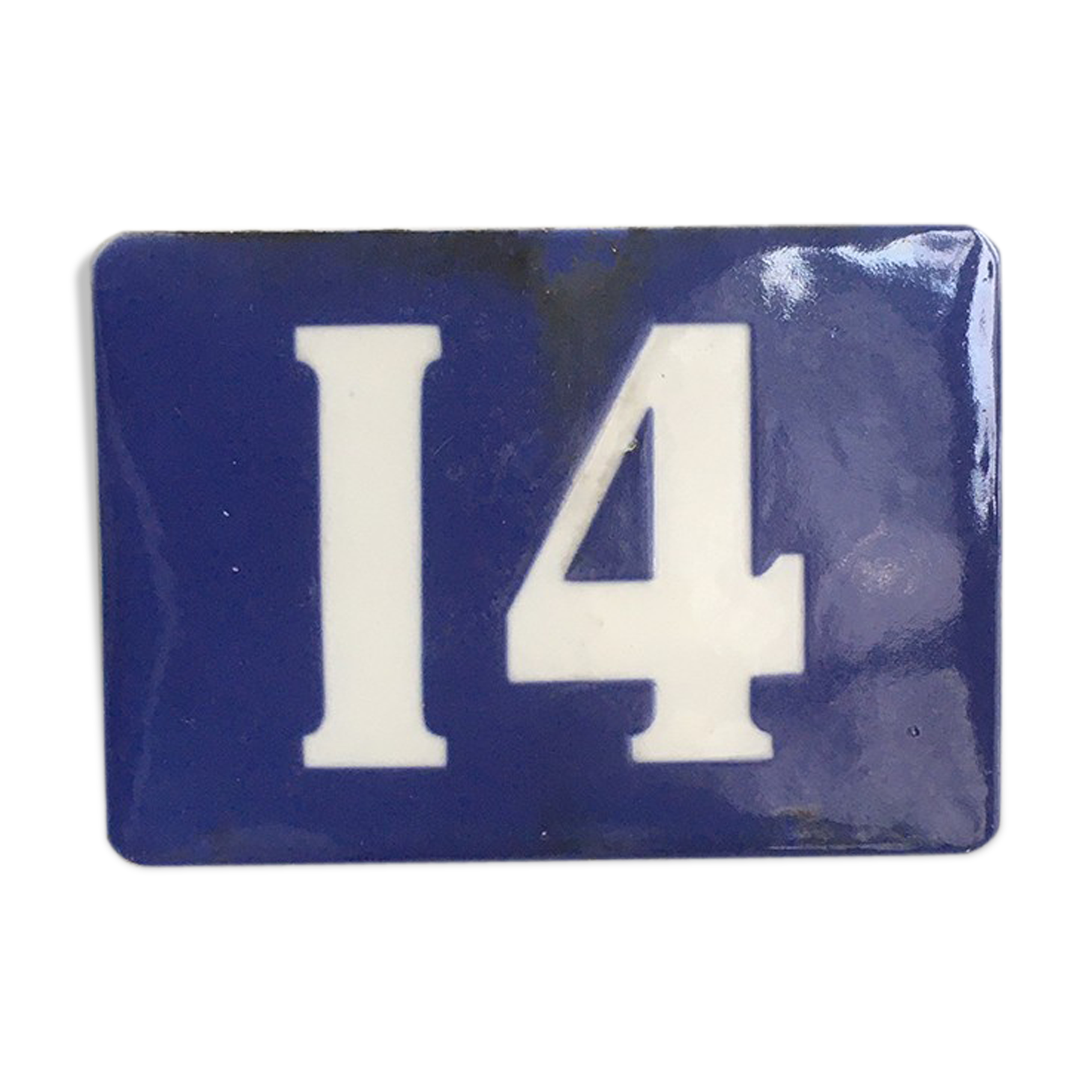 Street number plate in earthenware