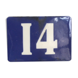 Street number plate in earthenware