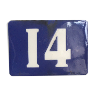 Street number plate in earthenware