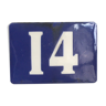 Street number plate in earthenware