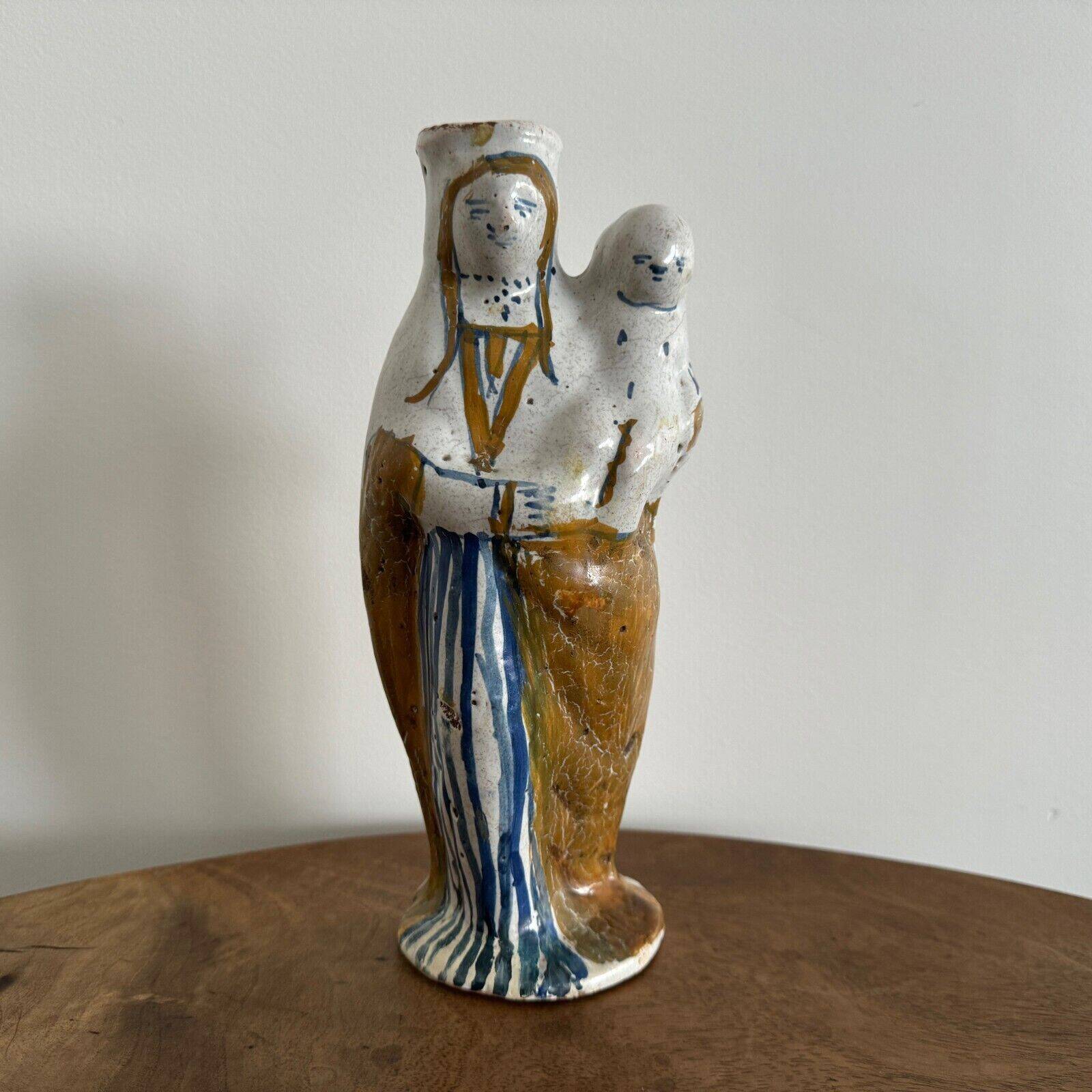 18th century earthenware Virgin giving birth